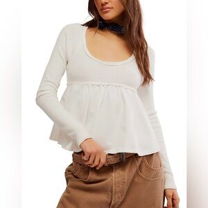 Free People We The Free Found Your Babydoll Thermal Top